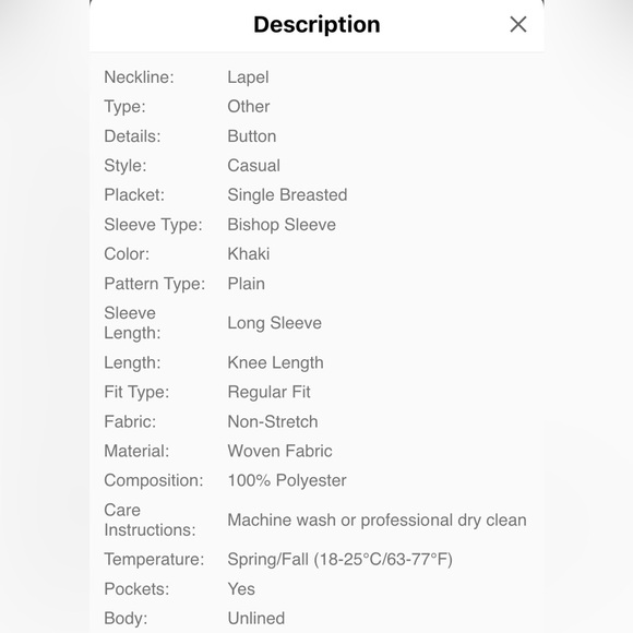 Stylish Tan Trench Coat!! - Picture 6 of 6